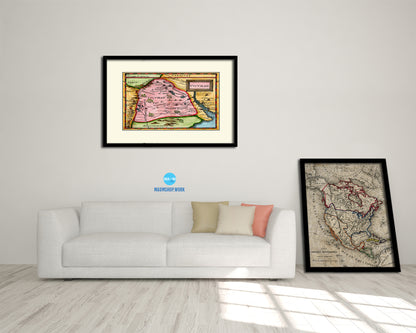 Argentina Buenos Aires San Miguel de Tucumán 1679 Old Map Framed Print Art Wall Decor Gifts