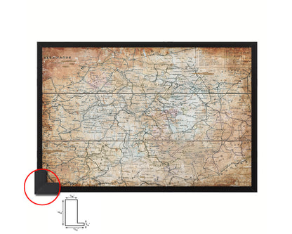 Germany Antique Map Framed Print Art Wall Decor Gifts