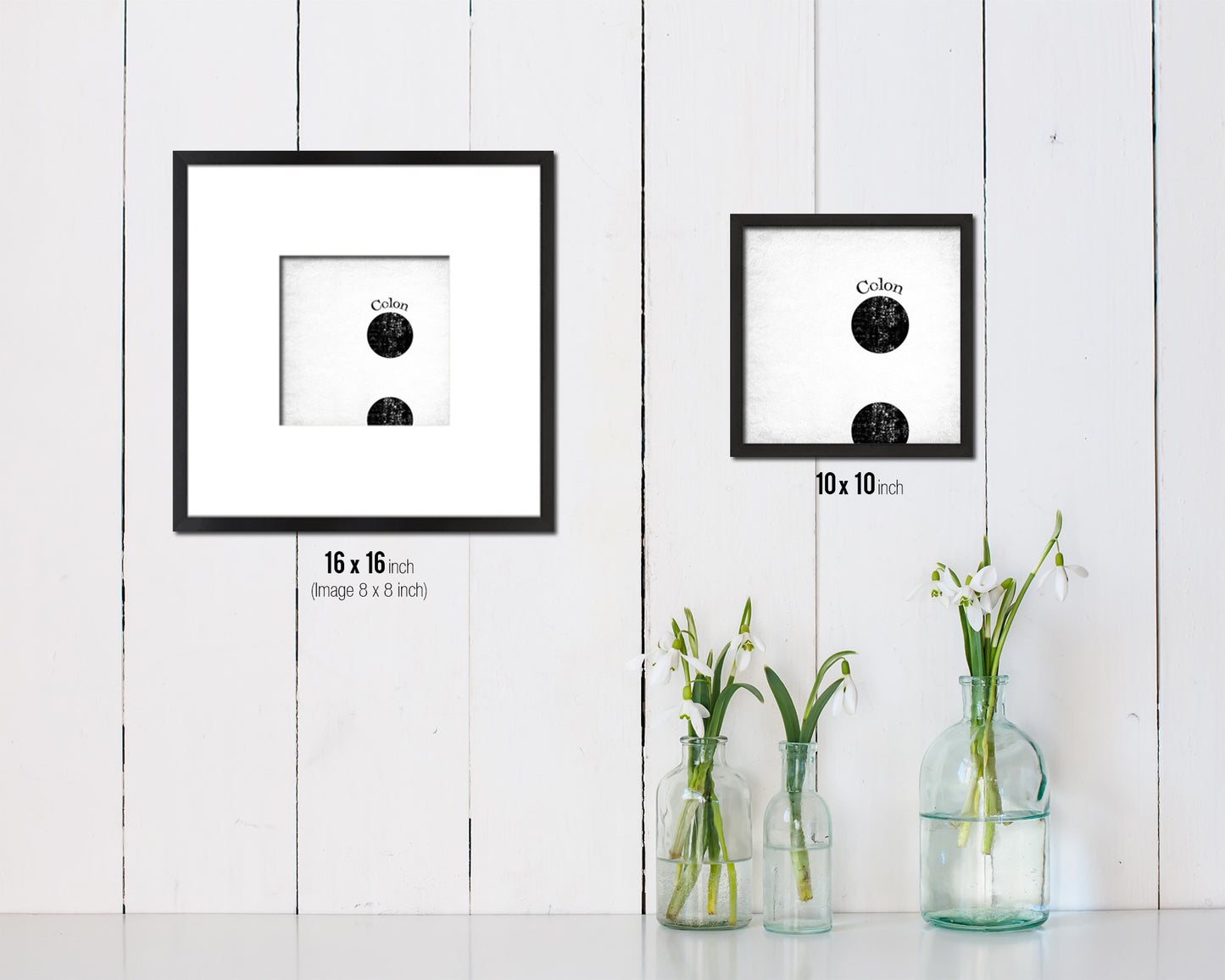 Colon Punctuation Symbol Framed Print Home Decor Wall Art Teacher Gifts