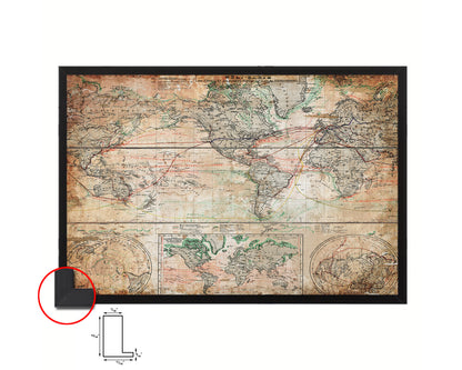 World Nicolaes Visscher in Amsterdam 1652 Antique Map Framed Print Art Wall Decor Gifts