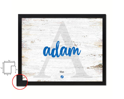 Adam Personalized Bible Name Plate Framed Print Art Kids Baby Room Wall Decor Gifts