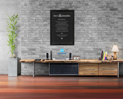 Maimonides Oath Declarations Gifts for Medical Students Doctor Office Decor Wall Art, Black