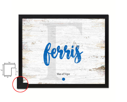 Ferris Personalized Bible Name Plate Framed Print Art Kids Baby Room Wall Decor Gifts