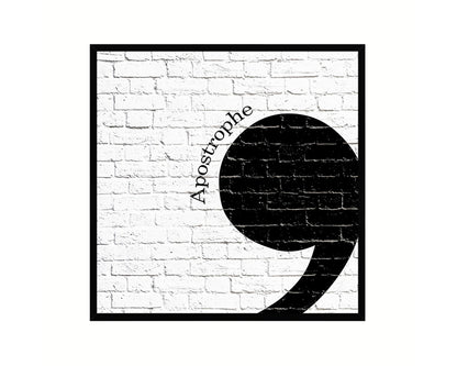 Apostrophe Punctuation Symbol Framed Print Home Decor Wall Art Teacher Gifts