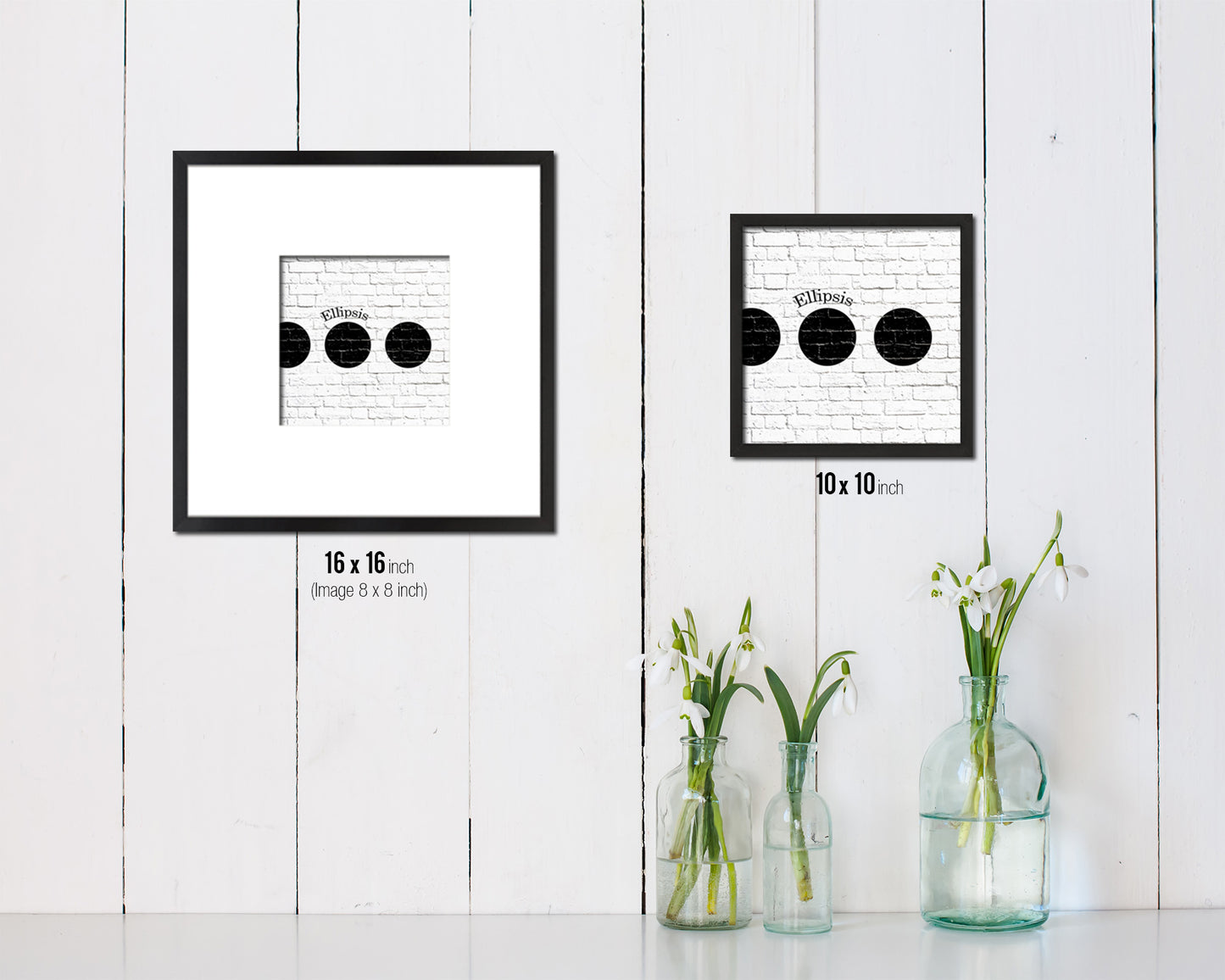 Ellipsis Punctuation Symbol Framed Print Home Decor Wall Art Teacher Gifts