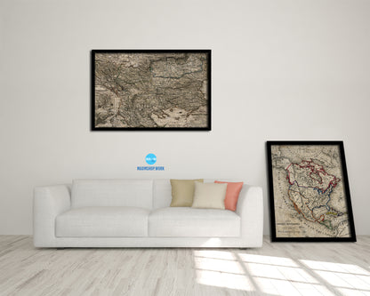 Balkans Hungary Romania Europe's Third World Historical Map Framed Print Art Wall Decor Gifts