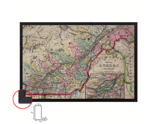 Ontario Canada Historical Map Framed Print Art Wall Decor Gifts