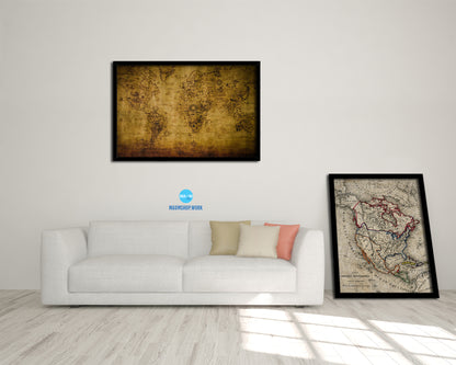 World Historical Map Framed Print Art Wall Decor Gifts