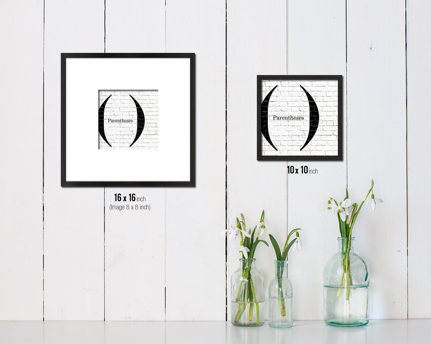 Parentheses Punctuation Symbol Framed Print Home Decor Wall Art Teacher Gifts