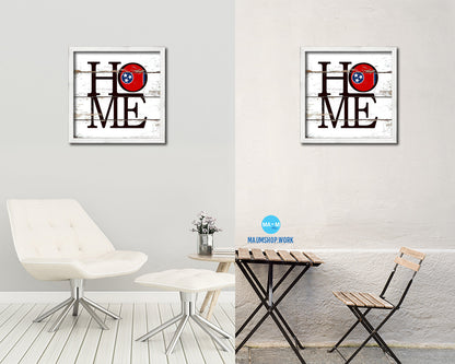 Tennessee State Flag Home Sign Framed Print Decor Wall Art Gifts