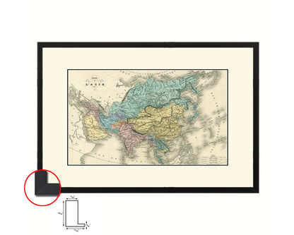 Asia 1860 Old Map Framed Print Art Wall Decor Gifts