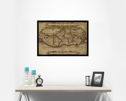 World Ocean Currents 1872 Historical Map Framed Print Art Wall Decor Gifts
