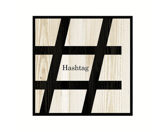 Hashtag Punctuation Symbol Framed Print Home Decor Wall Art Teacher Gifts