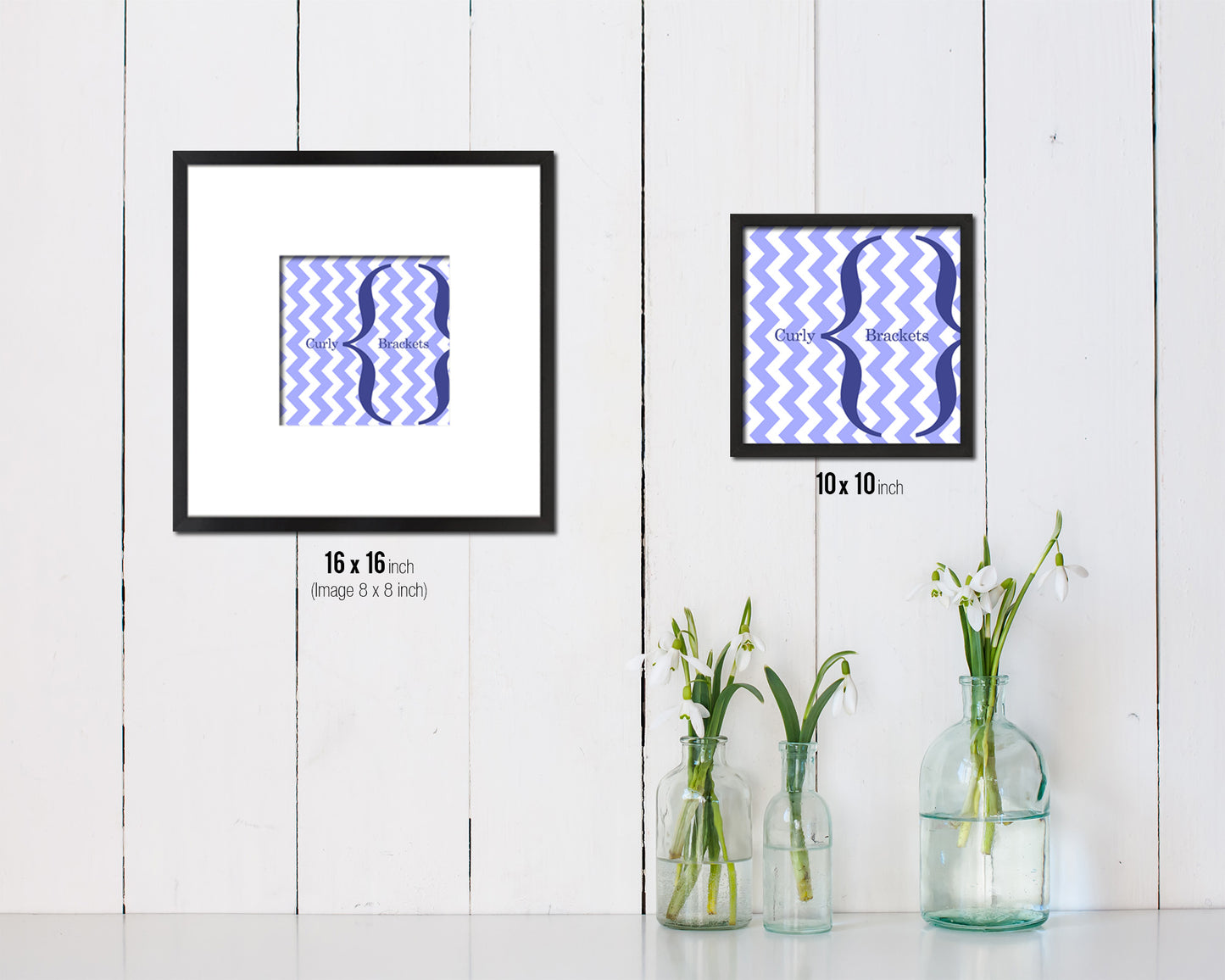 Curly Brackets Punctuation Symbol Framed Print Home Decor Wall Art Teacher Gifts