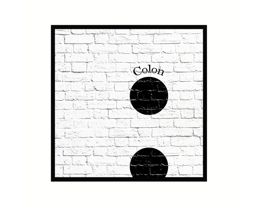 Colon Punctuation Symbol Framed Print Home Decor Wall Art Teacher Gifts