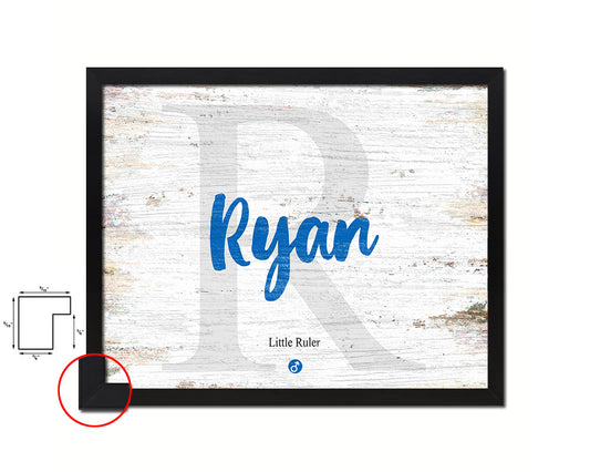 Ryan Personalized Bible Name Plate Framed Print Art Kids Baby Room Wall Decor Gifts