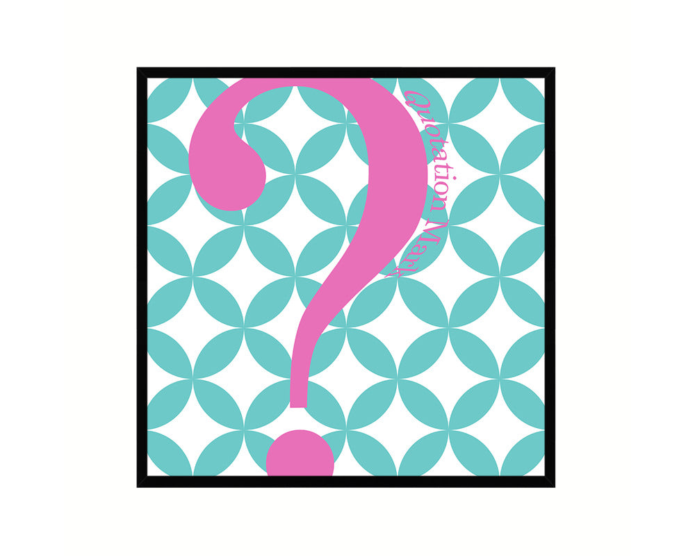 Quotation Mark Punctuation Symbol Framed Print Home Decor Wall Art Teacher Gifts