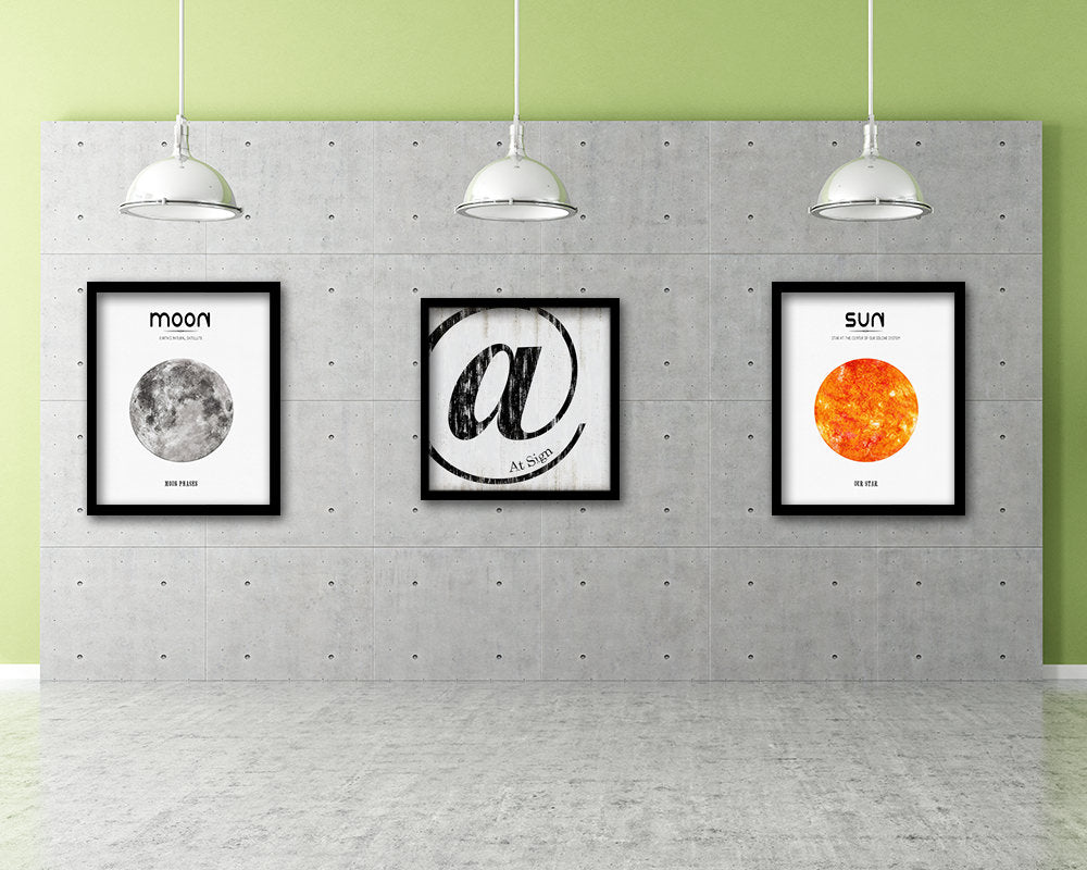 At Sign Punctuation Symbol Framed Print Home Decor Wall Art Teacher Gifts