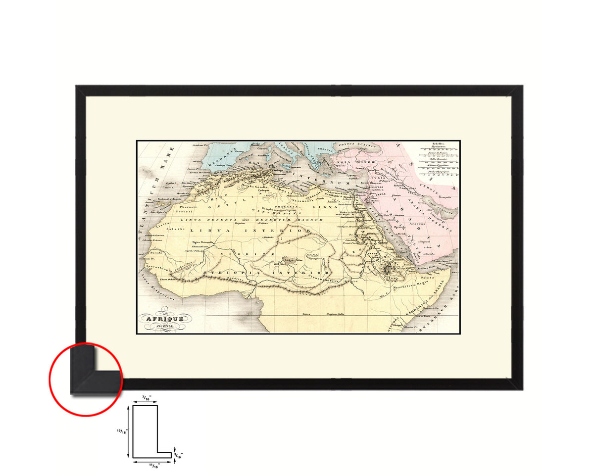 Africa Old Map Framed Print Art Wall Decor Gifts
