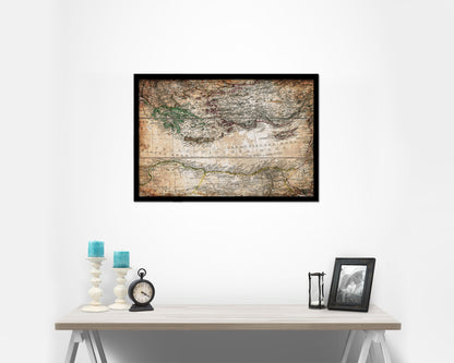 Eastern Mediterranean Antique Map Framed Print Art Wall Decor Gifts