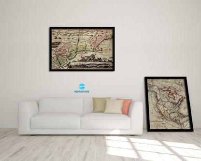 New England Carel Allard Amsterdam 1700 Historical Map Framed Print Art Wall Decor Gifts