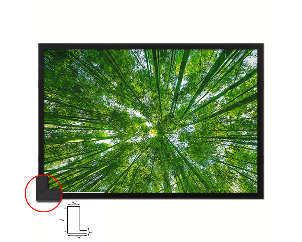 Forest Bamboo Landscape Painting Print Art Frame Home Wall Decor Gifts