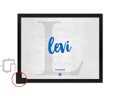 Levi Personalized Bible Name Plate Framed Print Art Kids Baby Room Wall Decor Gifts
