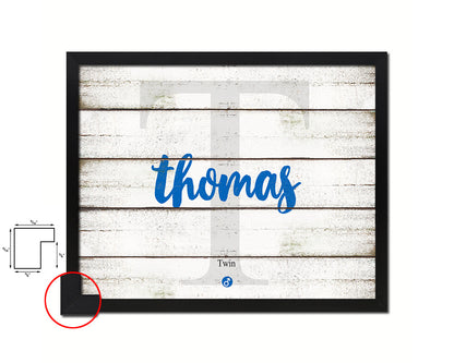 Thomas Personalized Bible Name Plate Framed Print Art Kids Baby Room Wall Decor Gifts