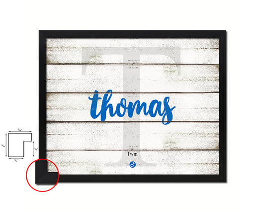 Thomas Personalized Bible Name Plate Framed Print Art Kids Baby Room Wall Decor Gifts
