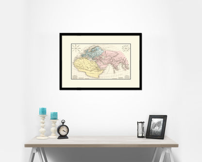 World in the time of Ptolemy Old Map Framed Print Art Wall Decor Gifts