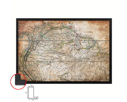 Venezuela Colombia Brazil Antique Map Framed Print Art Wall Decor Gifts