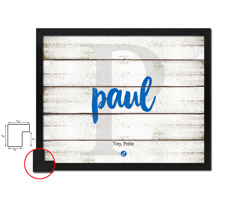 Paul Personalized Bible Name Plate Framed Print Art Kids Baby Room Wall Decor Gifts