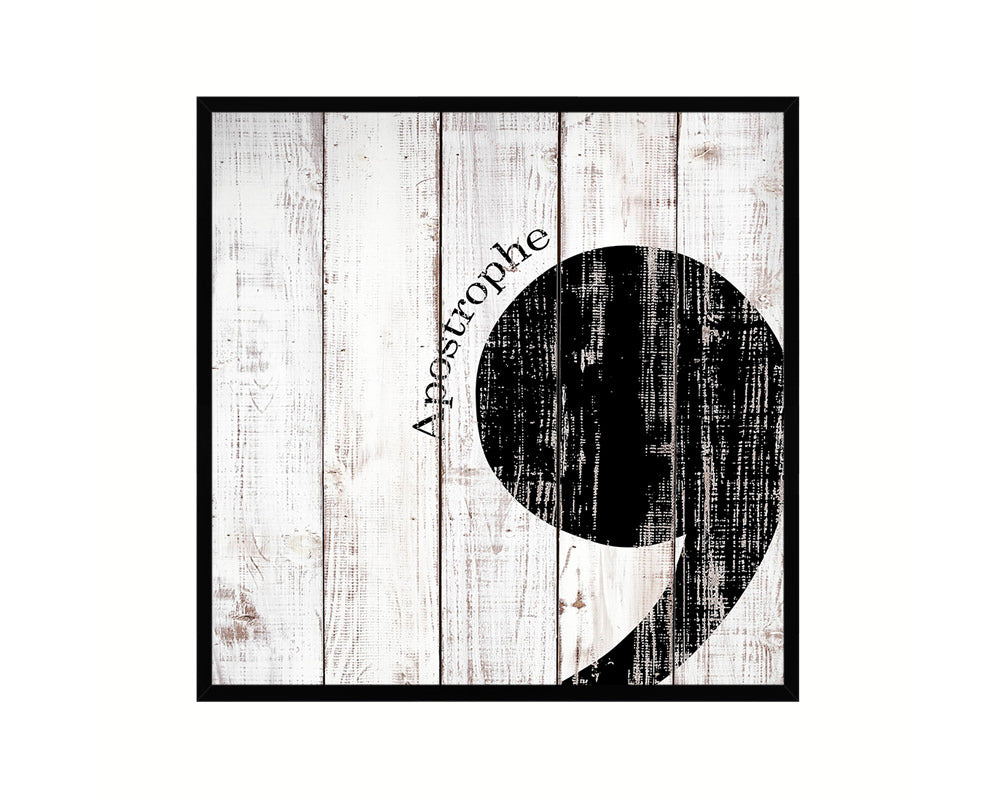 Apostrophe Punctuation Symbol Framed Print Home Decor Wall Art Teacher Gifts
