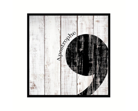 Apostrophe Punctuation Symbol Framed Print Home Decor Wall Art Teacher Gifts