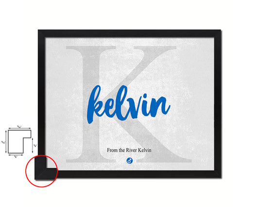 Kelvin Personalized Bible Name Plate Framed Print Art Kids Baby Room Wall Decor Gifts