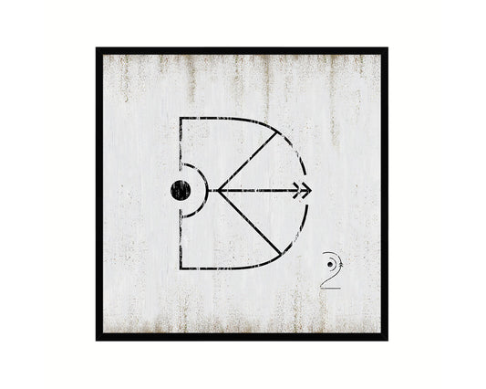 Letter D Custom Scrabble Sign Framed Prints Wall Art Decor Gifts, White Wash