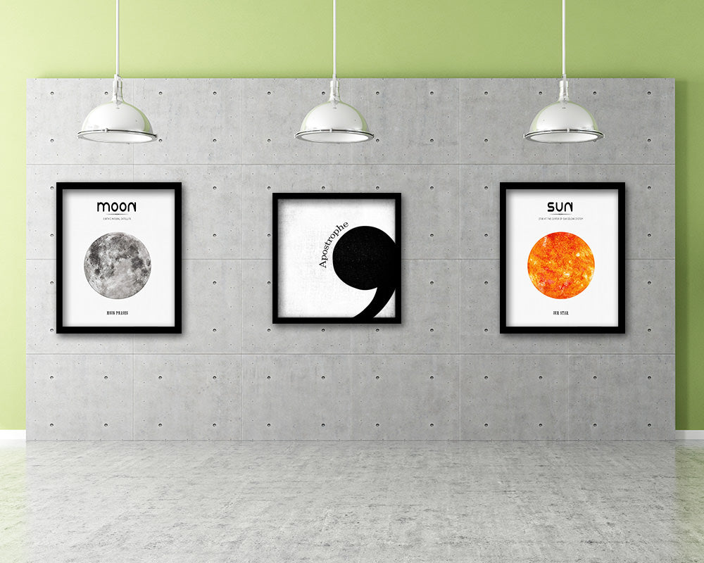 Apostrophe Punctuation Symbol Framed Print Home Decor Wall Art Teacher Gifts