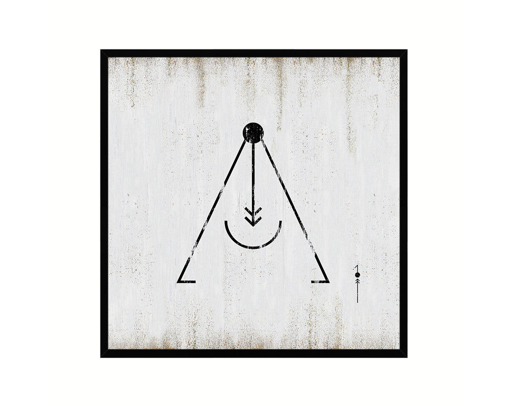 Letter A Custom Scrabble Sign Framed Prints Wall Art Decor Gifts, White Wash