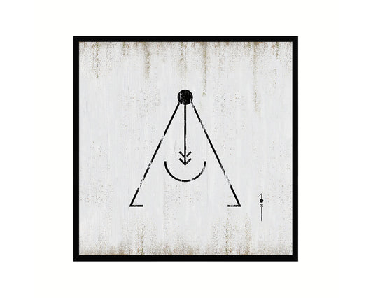 Letter A Custom Scrabble Sign Framed Prints Wall Art Decor Gifts, White Wash