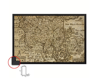 Asia John Speed 1675 Historical Map Framed Print Art Wall Decor Gifts