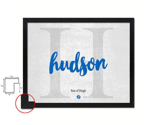 Hudson Personalized Bible Name Plate Framed Print Art Kids Baby Room Wall Decor Gifts