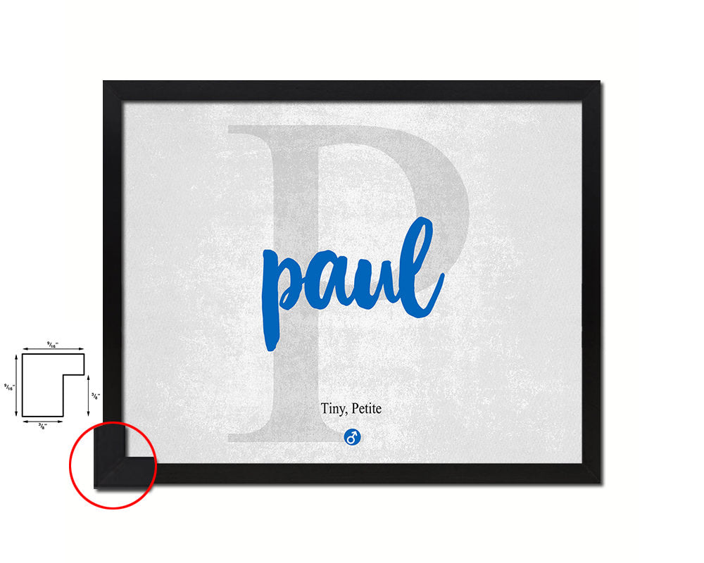 Paul Personalized Bible Name Plate Framed Print Art Kids Baby Room Wall Decor Gifts