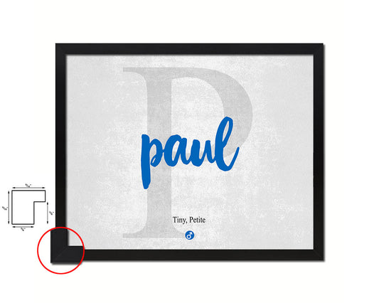 Paul Personalized Bible Name Plate Framed Print Art Kids Baby Room Wall Decor Gifts