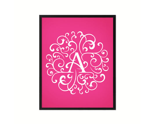 Letter A Personalized Mandela Monogram Framed Prints Wall Art