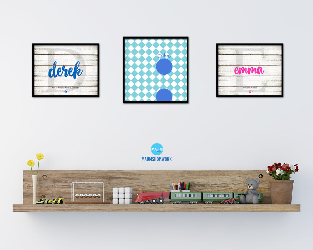 Colon Punctuation Symbol Framed Print Home Decor Wall Art Teacher Gifts