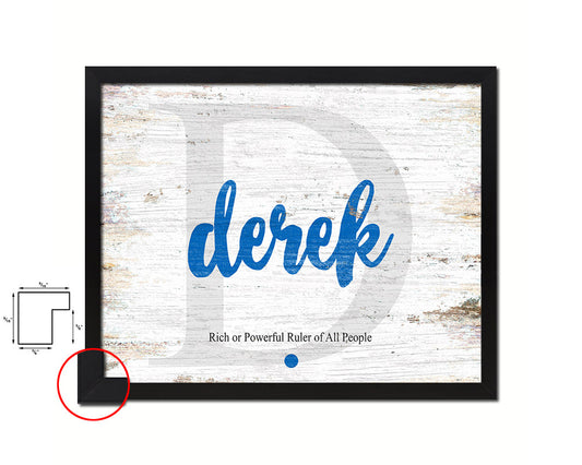 Derek Personalized Bible Name Plate Framed Print Art Kids Baby Room Wall Decor Gifts
