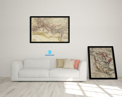 Constantine the Great Empire Europe Historical Map Framed Print Art Wall Decor Gifts