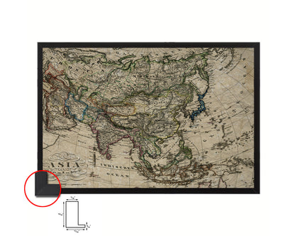Asia 1872 Historical Map Framed Print Art Wall Decor Gifts
