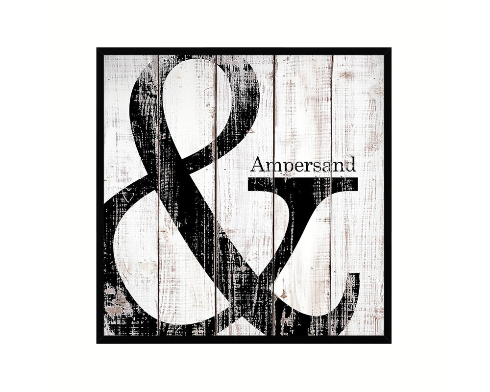 Ampersand Punctuation Symbol Framed Print Home Decor Wall Art Teacher Gifts