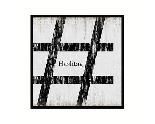 Hashtag Punctuation Symbol Framed Print Home Decor Wall Art Teacher Gifts
